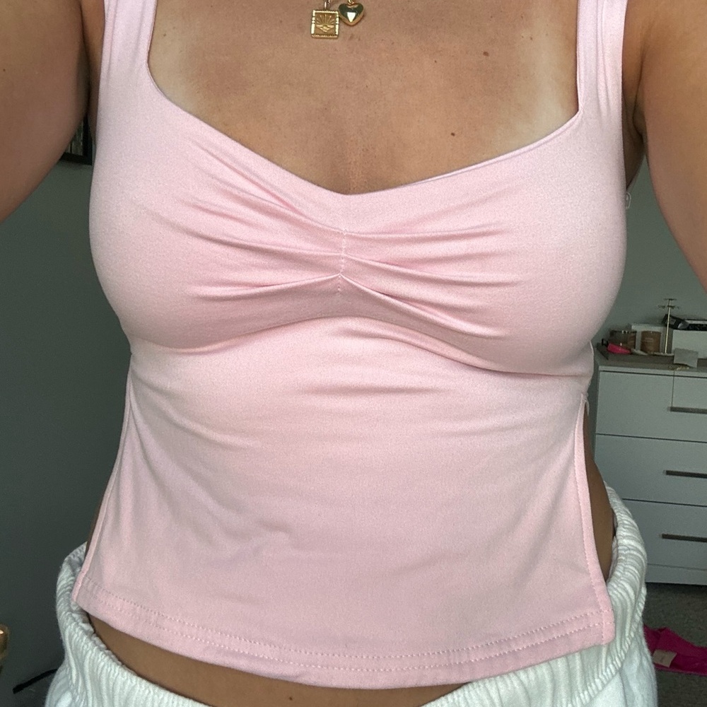 Pink Ruched Women's Top